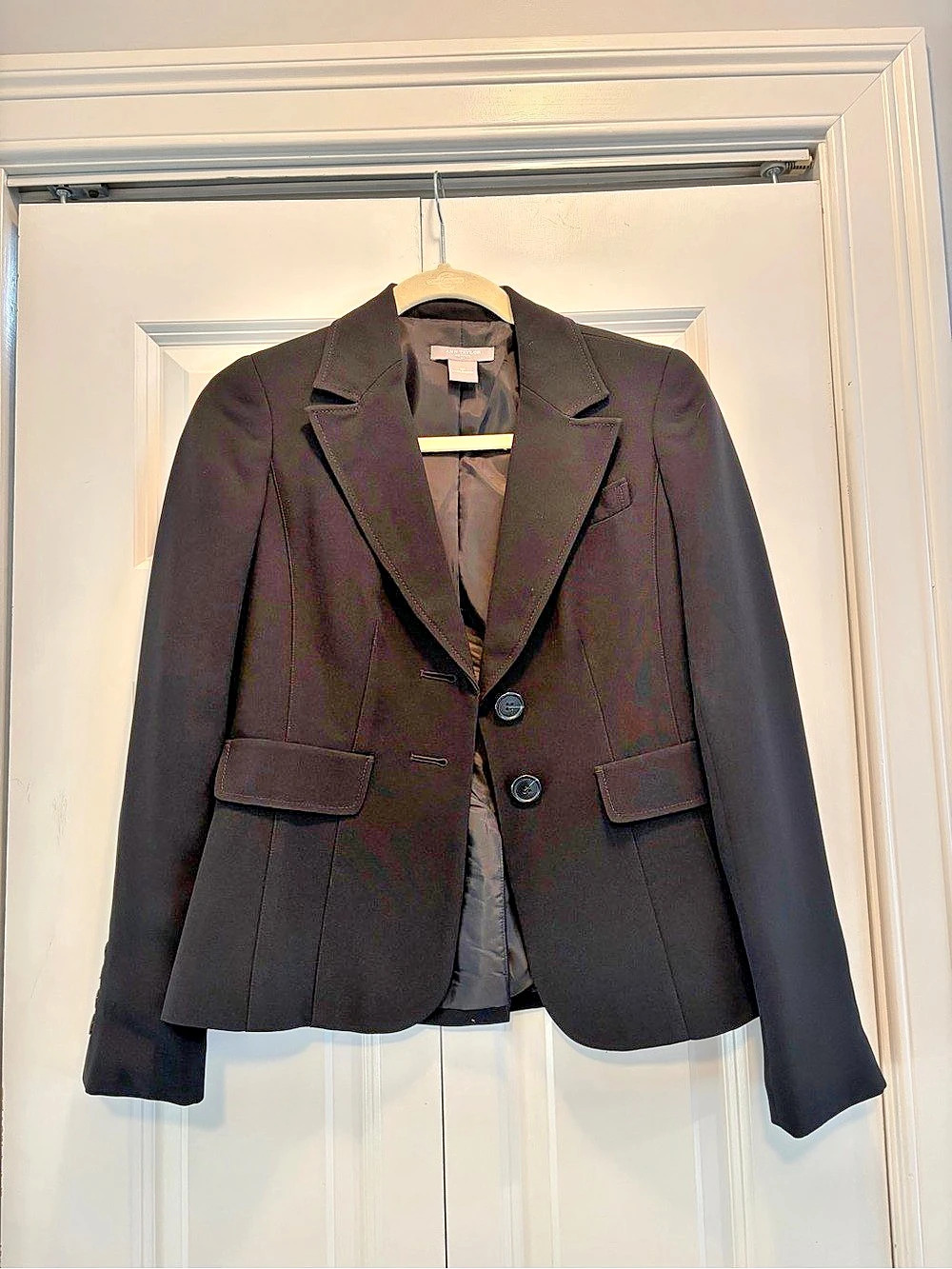 Ann Taylor Signature Fit Black Suit Petite